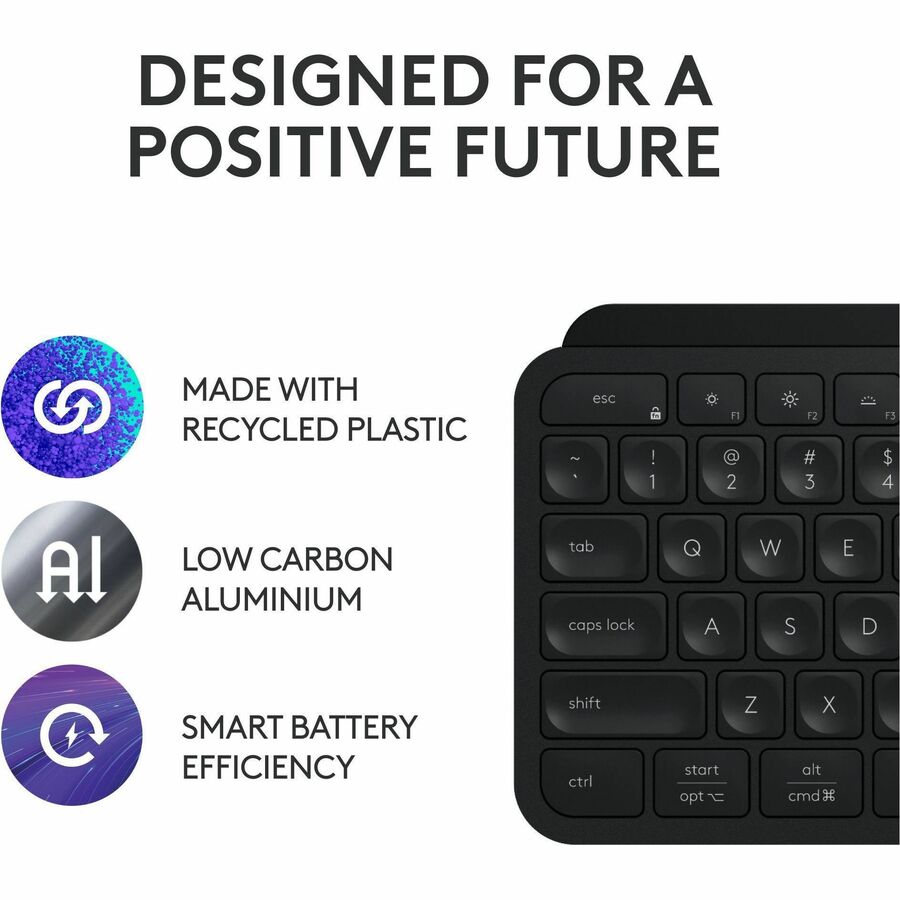 Logitech MX Keys S Combo - Performance Wireless Keyboard and Mouse with Palm Rest, Bluetooth - Black - 920-012274