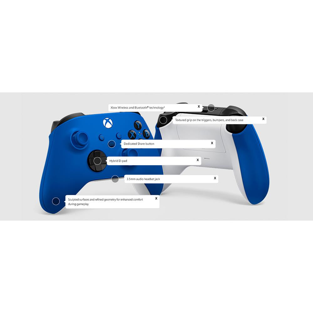 Microsoft WLC M Branded Shock Blue Gaming Controller