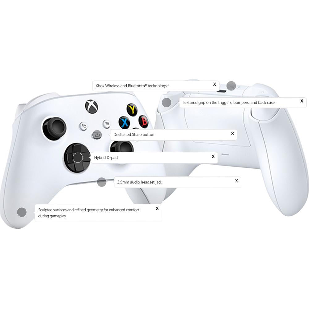 Microsoft Xbox Wireless Gaming Controller in White - EP2-29919