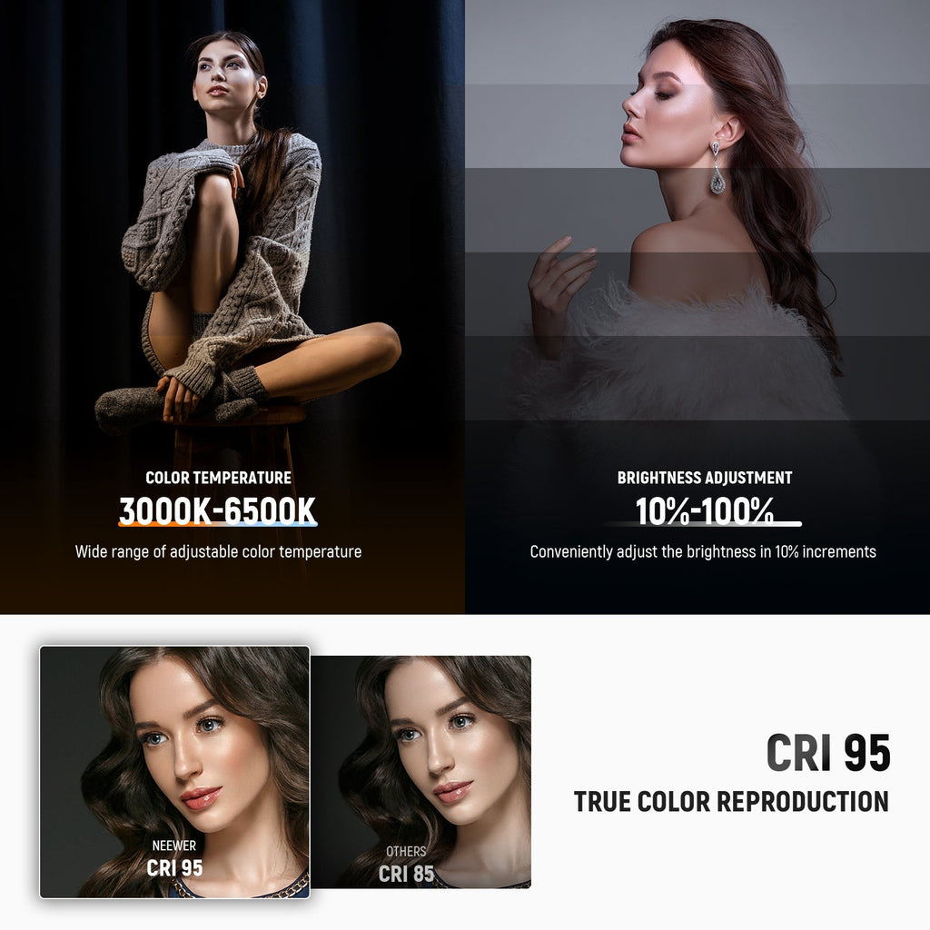 NEEWER BASICS R18 18W 7" Round Fill Light With Desktop Stand