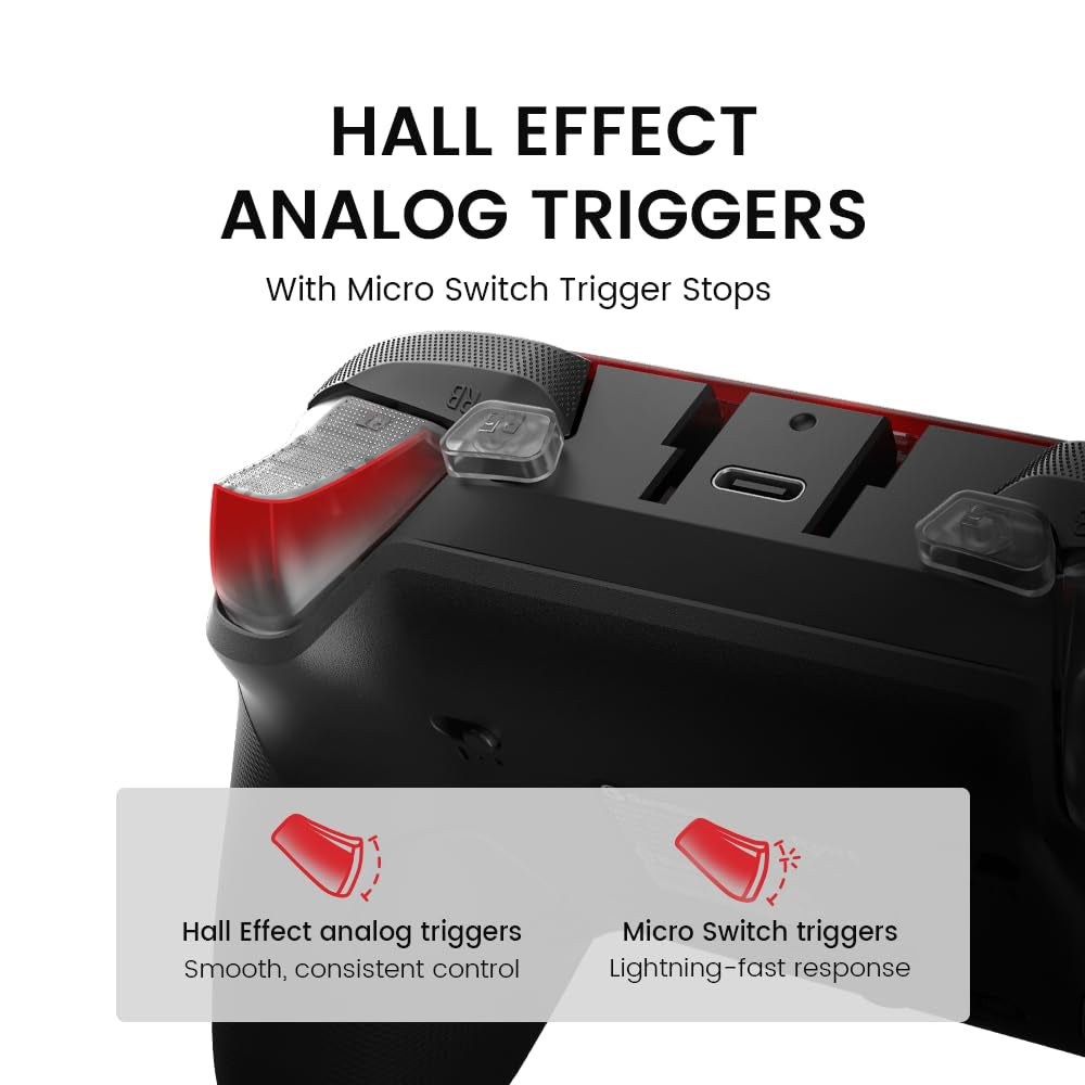 G7 Pro Wired Controller for Xbox Series X|S, Xbox One, Wireless Gamepad for Pc&Android with TMR Sticks, Hall Effect Analog Triggers, 1000Hz Polling Rate, 3.5Mm Audio Jack - Black