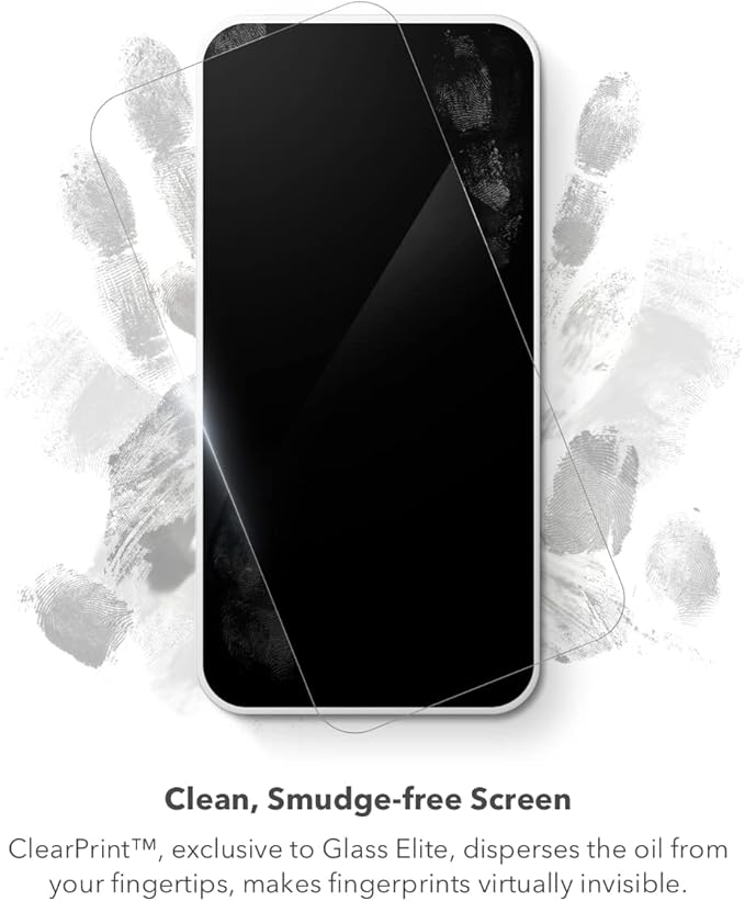 ZAGG Glass Elite VisionGuard Screen Protector for Apple iPhone 14 Plus/ 13 Pro Max - 5X Stronger, Blue-Light Protection, Anti-Fingerprint Technology, InvisibleShield, Easy to Install