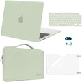 MOSISO Compatible with MacBook Air 13 inch Case 2025 2024 2023 2022 M4 A3240 M3 A3113 M2 A2681, Hard Shell&Sleeve Bag&Keyboard Skin&Webcam Cover&Screen Film for MacBook Air 13.6 inch, Sage Green