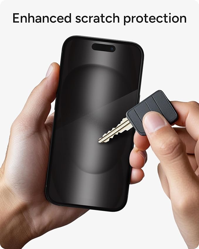 ZAGG Glass Elite Privacy iPhone 15 Screen Protector - 5X Stronger with Reinforced Edges, 2-Way Privacy Filter, Scratch & Smudge-Resistant Surface, InvisibleShield, Easy to Install