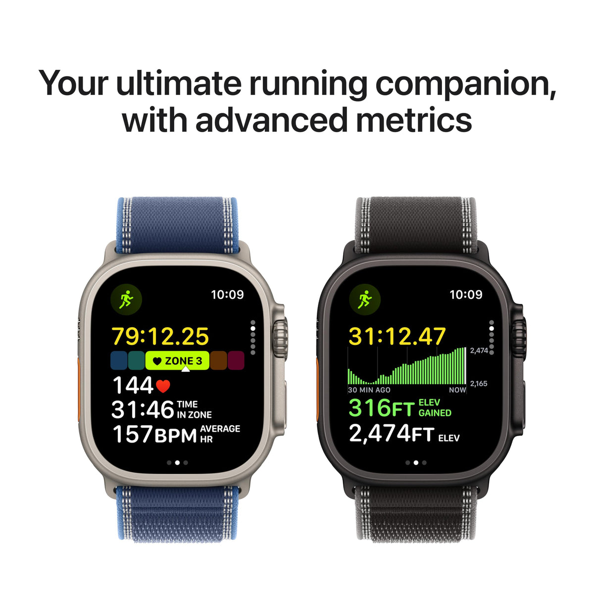 Apple Watch Ultra 3 [GPS + Cellular 49mm] Running & Multisport Smartwatch w/Rugged Titanium Case w/Black/Charcoal Trail Loop - M/L. Satellite Communications, Advanced Health & Fitness Tracking