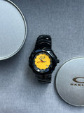 Oakley Blade Watch – Bright Yellow dial Black SHINY Stainless Steel, Swiss Movement, Collectible Men’s Watch