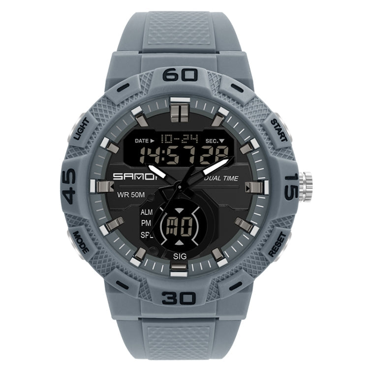 SANDA 3087 Luminous Waterproof Dual Display Electronic Watch