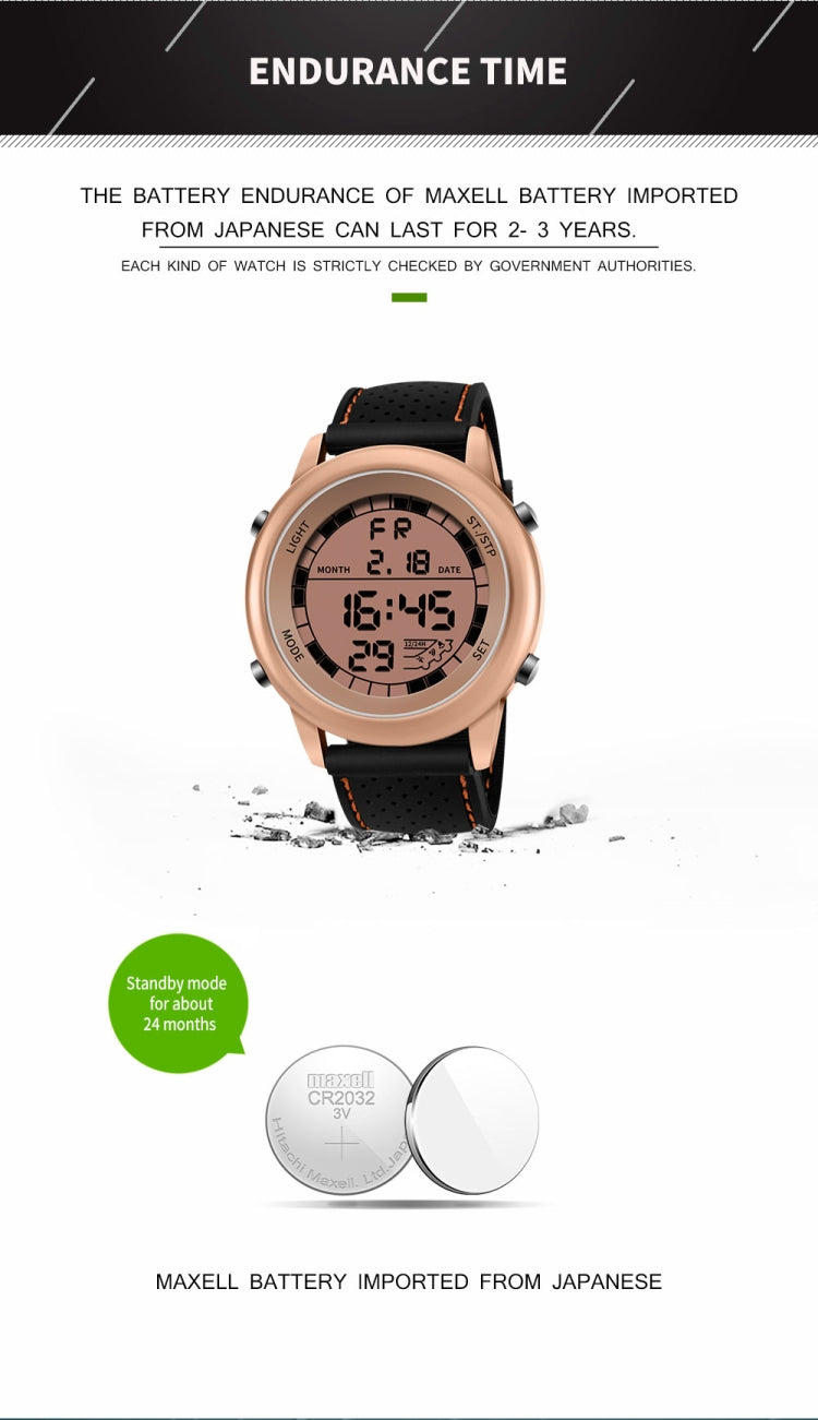 SANDA  411 Multifunctional Wports Watch Male Youth Fashion Model Male Waterproof Student Electronic Watch