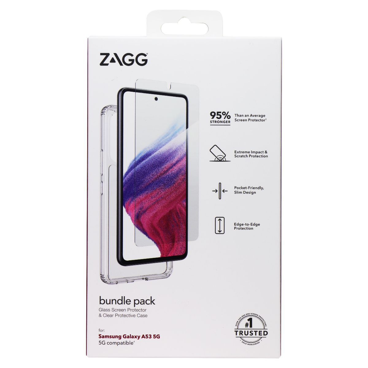 ZAGG Bundle Pack Glass & Protective Case for Samsung Galaxy A53 5G - Clear