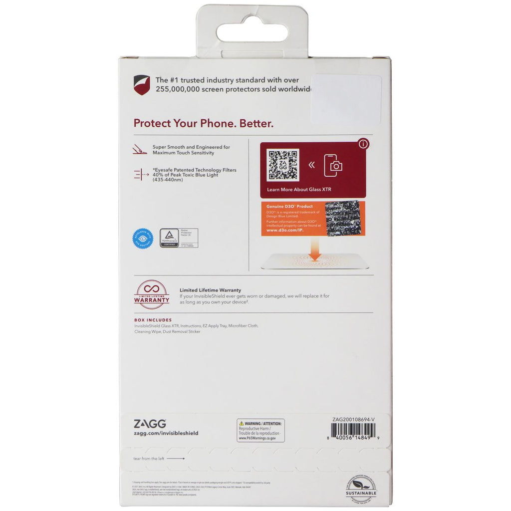 ZAGG Invisible Shield (Glass XTR) Screen Protector for iPhone 13 Pro Max - Clear