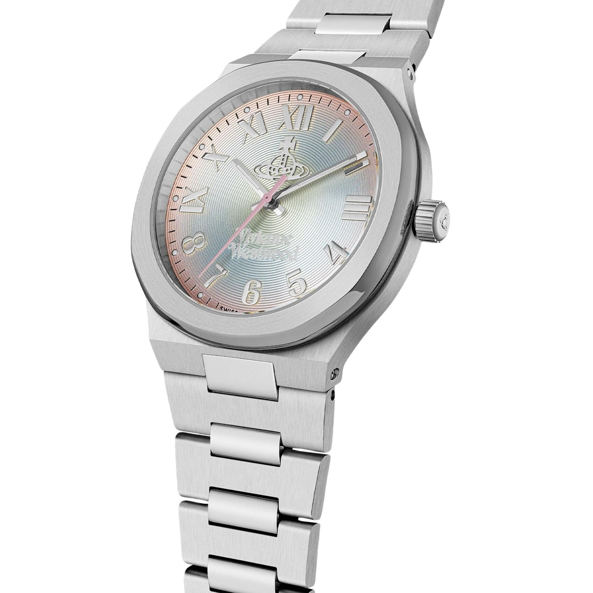 Vivienne Westwood Merton 39mm Multi-Colour Dial Steel Ladies Quartz Watch VV318MTSL