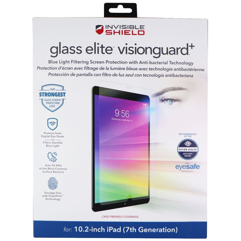 ZAGG (Glass Elite VisionGuard+) Screen Protector for Apple iPad (10.2) 8 / 7 Gen