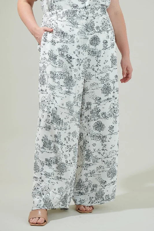 Renzo Toile Mulvane Wide Leg Pants Curve