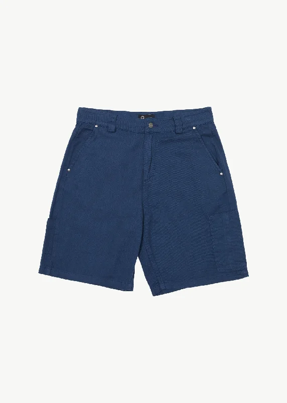 AFENDS Mens Harper - Carpenter Shorts 22" - Navy