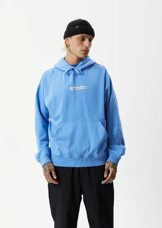 AFENDS Mens Liquid - Logo Hoodie - Arctic