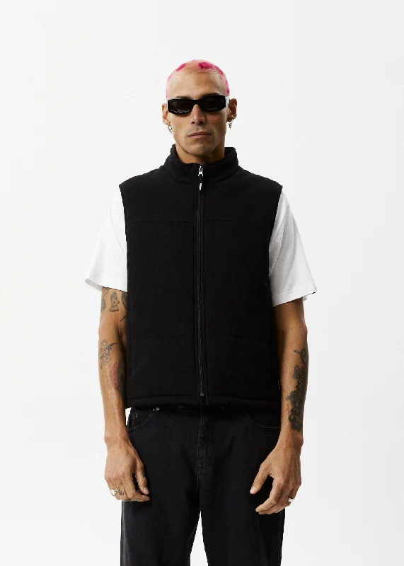 AFENDS Midnight - Puffer Vest - Black