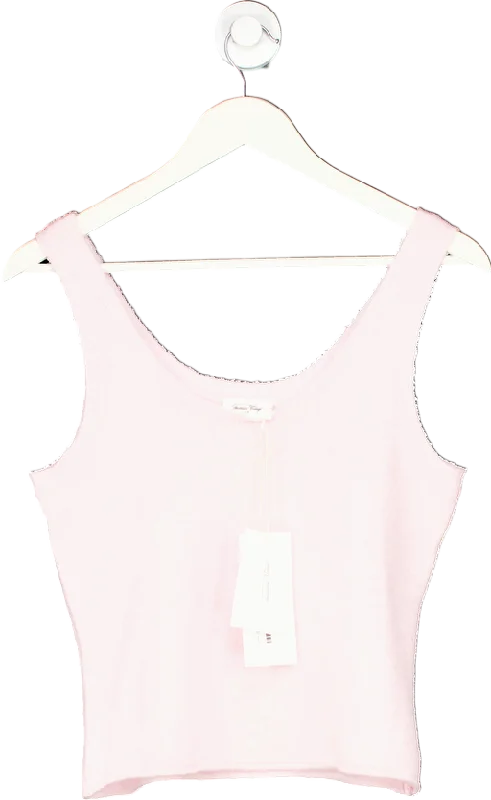 American Vintage Pink Damsville Supersoft Melange Top  UK S