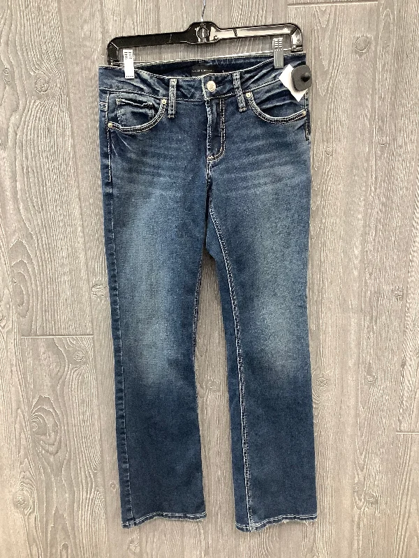 Jeans Boot Cut By Silver In Blue Denim, Size: 6