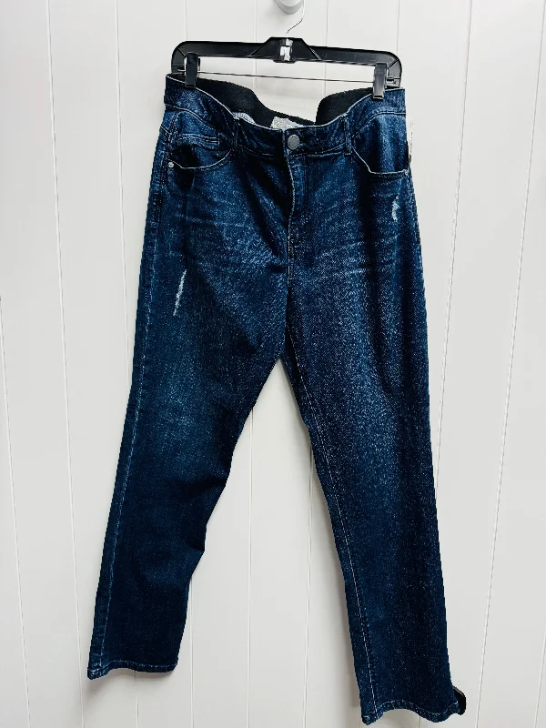 Jeans Straight By Wit & Wisdom In Blue Denim, Size: 14