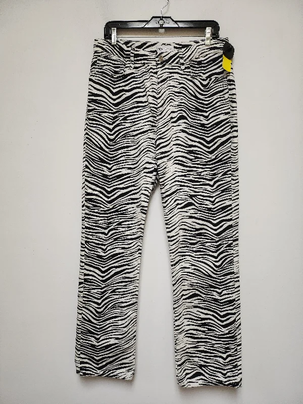 Jeans Wide Leg By Zara In Animal Print, Size: 12