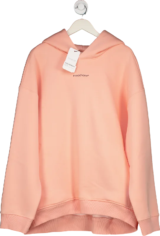 Monochrome Peach Basic Oversize Hoodie One Size