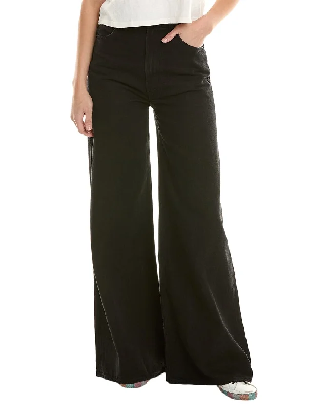 MOTHER Denim SNACKS! The Sugar Cone Heel Licorice Wide Leg Jean