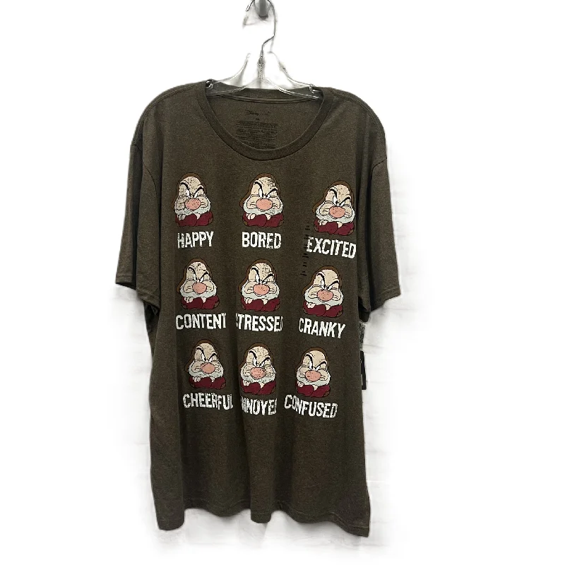 Top Short Sleeve By Disney Store In Brown, Size: 2x