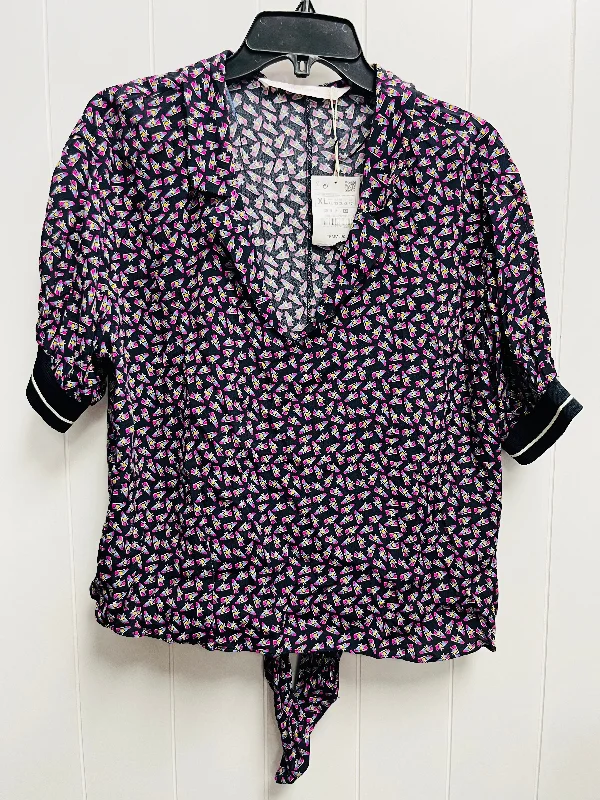 Top Short Sleeve By Zara In Purple, Size: Xl