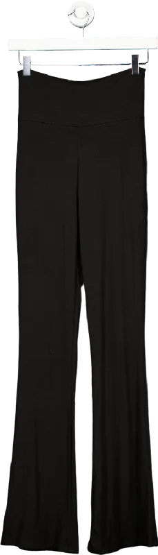 White Fox Black Flared Trousers XS