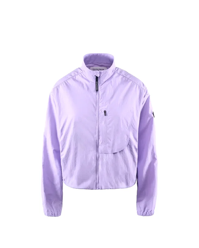 Cropped Recycled DWR Jacket - Lilac