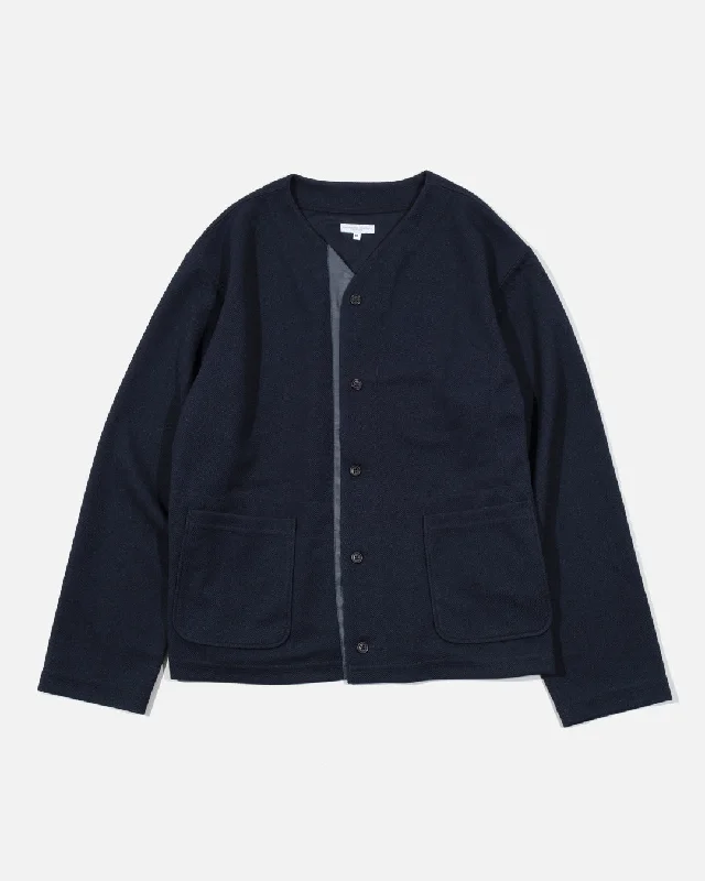 Knit Cardigan - Navy Diamond