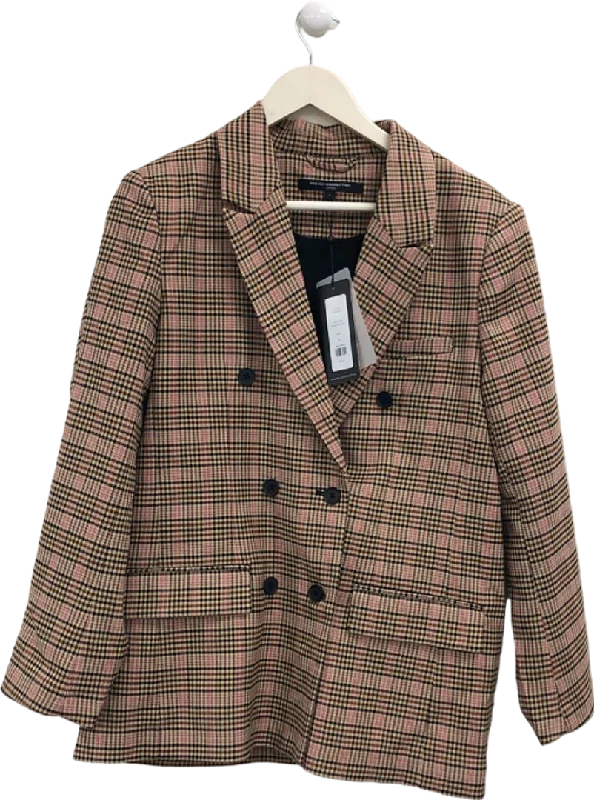 French Connection Pink Checked Blazer UK S