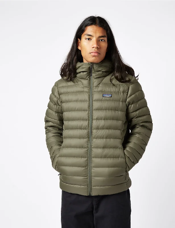 Patagonia Down Sweater Hooded Jacket - Basin Green