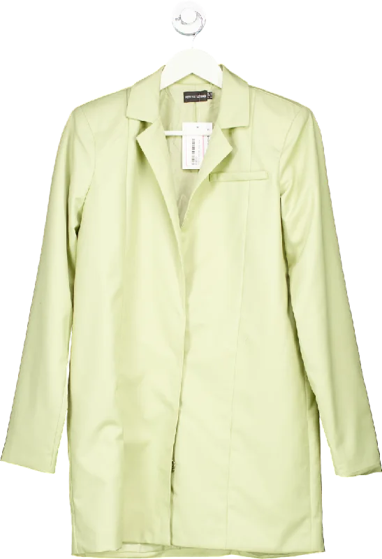 PrettyLittleThing Light Green Longline Blazer UK 6