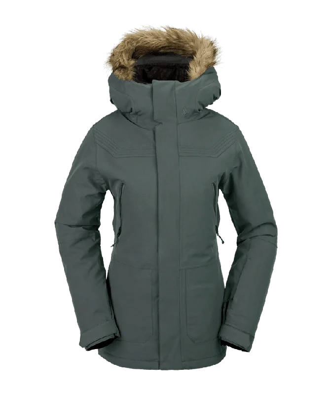 VOLCOM Women's Shadow Insulated Snowboard Jacket Eucalyptus 2024