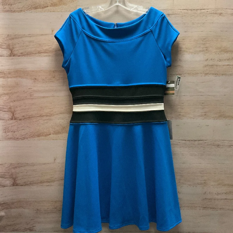 Dress Casual Midi By Taylor In Blue, Size: 12