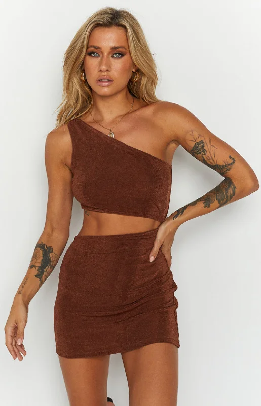 Etta Brown Cut Out Mini Dress