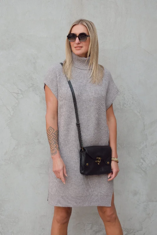 oversized mini sweater dress