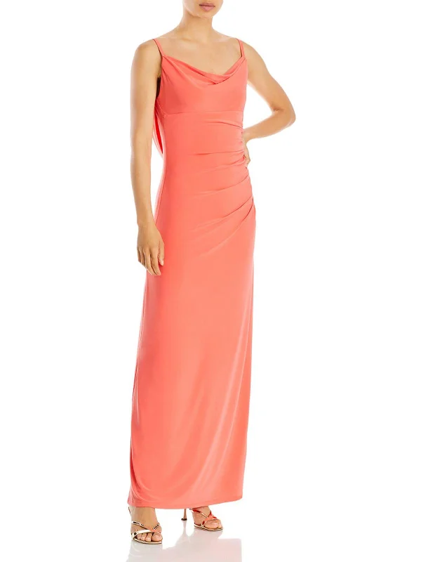 Womens Open Back Long Evening Dress