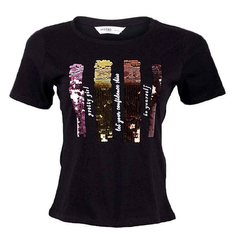 REDTAG Blingy Graphic T-Shirt for Women