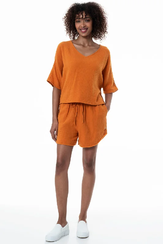 Boxy Blouse _ 152237 _ Rust