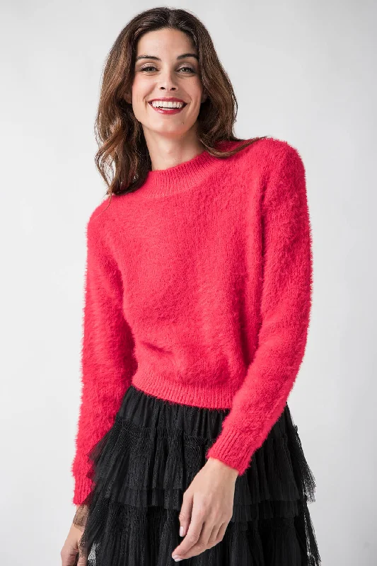 Lili Sidonio Eyelash Mockneck Sweater