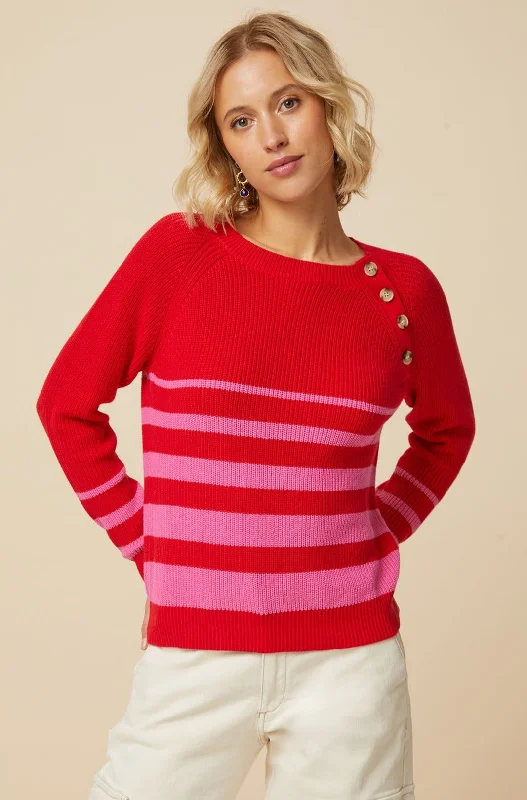 Rhia Jumper | Stripe Red/Pink