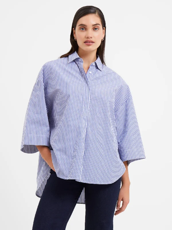 Rhodes Poplin Stripe Popover Shirt