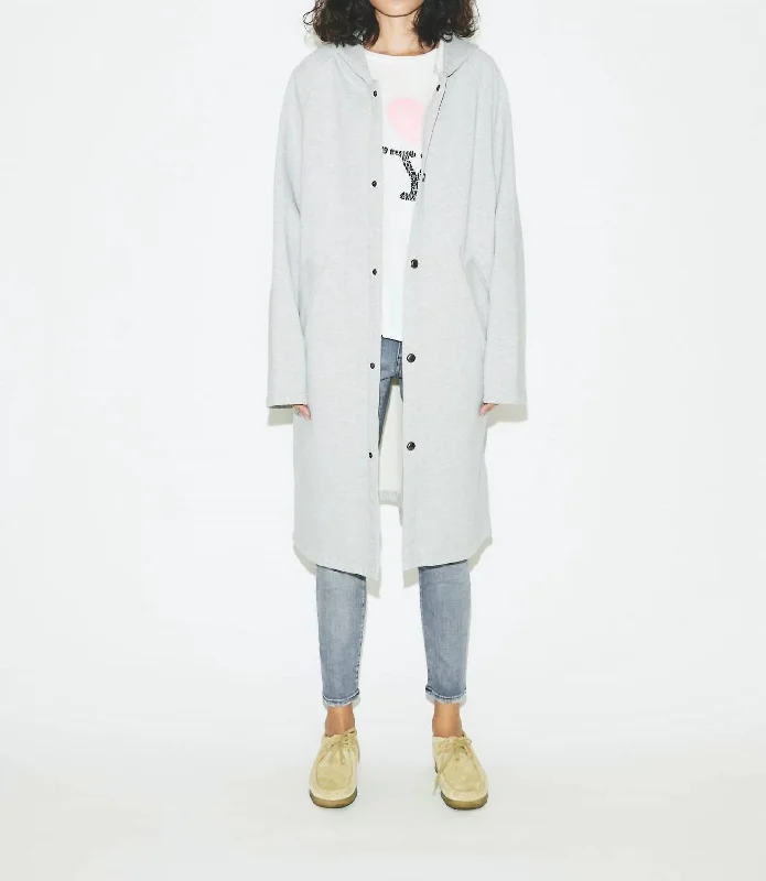 Stadium Coat In Grey Heather