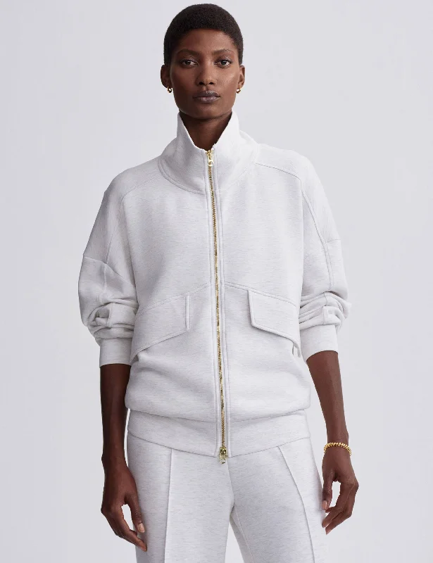 Garcia Zip-Through Sweat - Ivory Marl